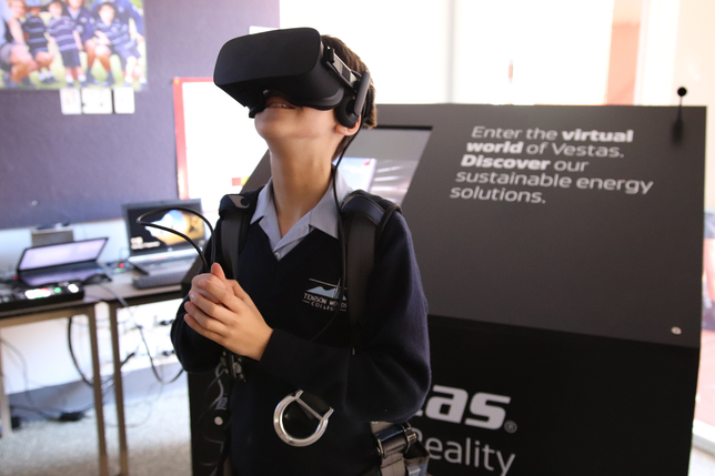 Students enjoyed interactive learning with the Vestas virtual reality equipment. They were able to experience what it is like to be a service tech.jpg