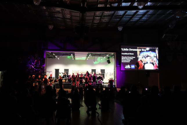 'Little Drummer Boy' was the big finale, sung and played by many students.JPG